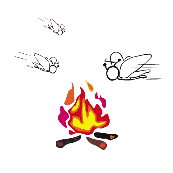 看图猜成语三只飞蛾虫子火堆的答案是什么?