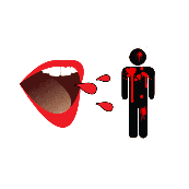 看图猜成语嘴巴向一个人喷出血的答案是什么?