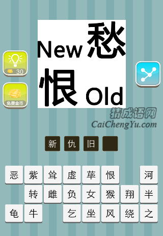 愁new old恨是什么成语