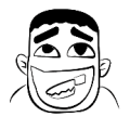 一个人在笑 嘴巴里面一把刀是什么成语