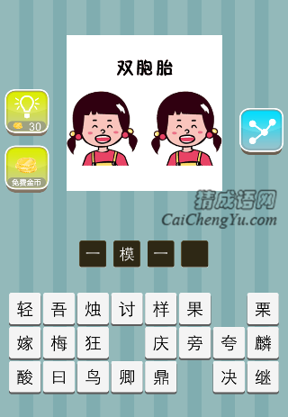 一对双胞胎是什么成语