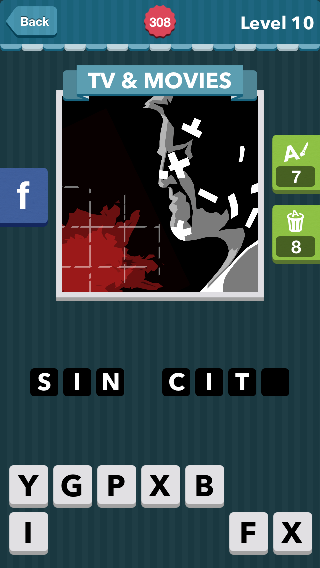 A red spot behind a grid in the right corner and a man with w