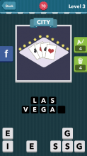 Cards on a poker table.|City|icomania answers|icomania cheats