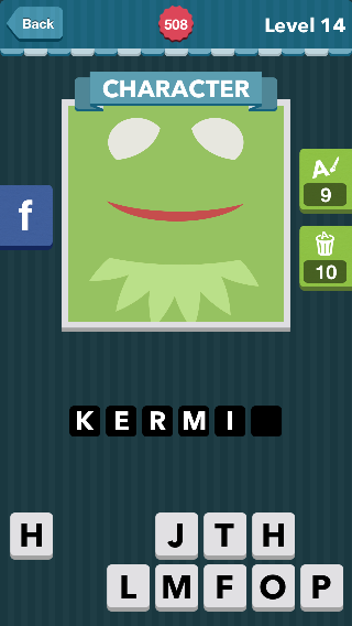 The face of a green frog with big white eyes, a red mouth and