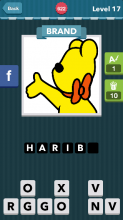 A yellow bear with an orange bow|Brand|icomania answers|icoma
