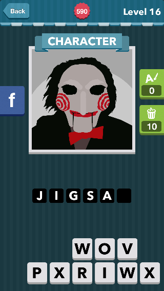 A scary face of a man with a red lips and bowtie and circles