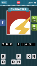 A yellow lightning bolt in a white circle on a red background