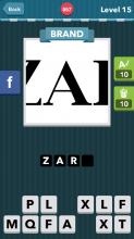 A large black A.|Brand|icomania answers|icomania cheats|_Zara