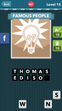 A shining light bulb.|Famous People|icomania answers|icomania