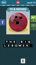 A large maroon bowling ball.|TV&Movies|icomania answers|icoma