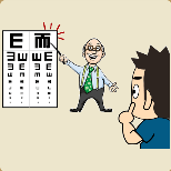 一个人在看视力表上的而字猜一成语