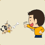 一个人将骨头扔给一条狗猜一成语